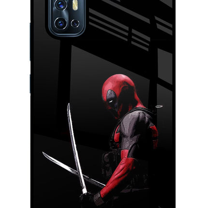 Deadpool Vivo V17 Glass Case Back Cover by Casekaro