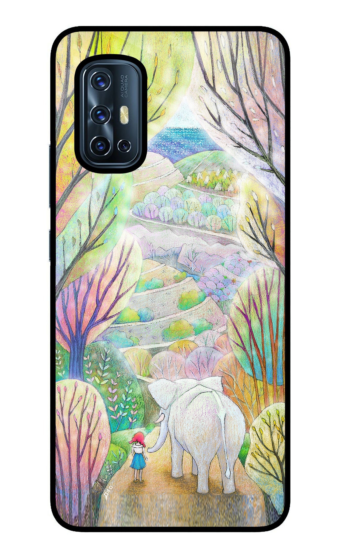 Nature Painting Vivo V17 Glass Case