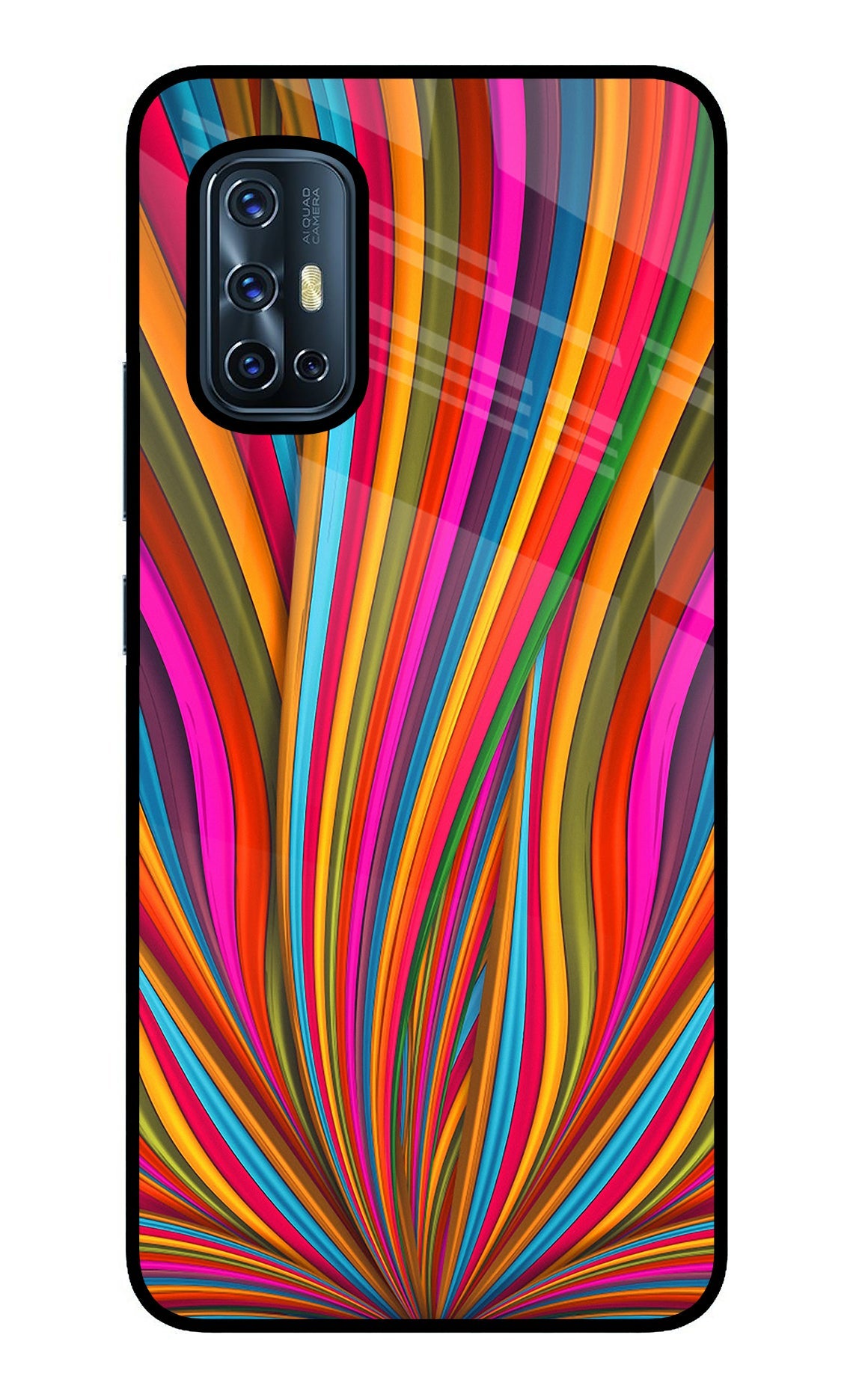 Trippy Wavy Vivo V17 Glass Case