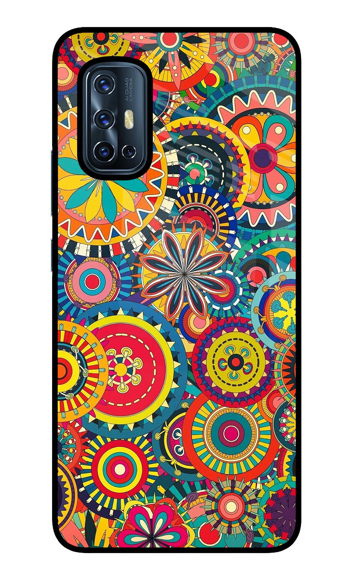 Gol Gol Art Vivo V17 Glass Case Back Cover by Casekaro