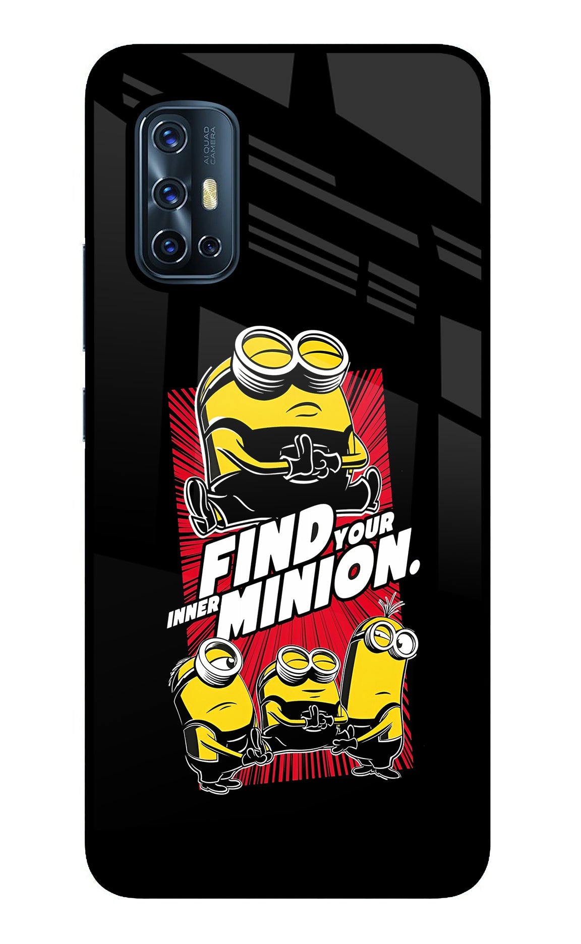 Find your inner Minion Vivo V17 Glass Case