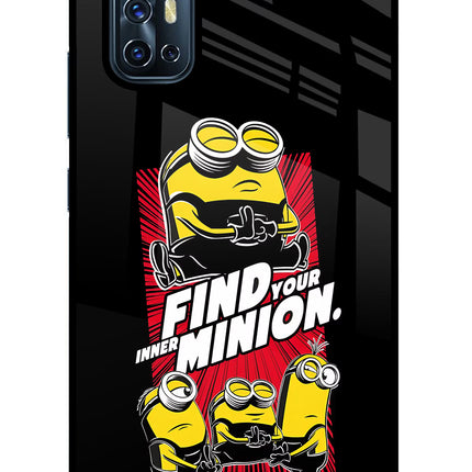 Find your inner Minion Vivo V17 Glass Case Back Cover by Casekaro