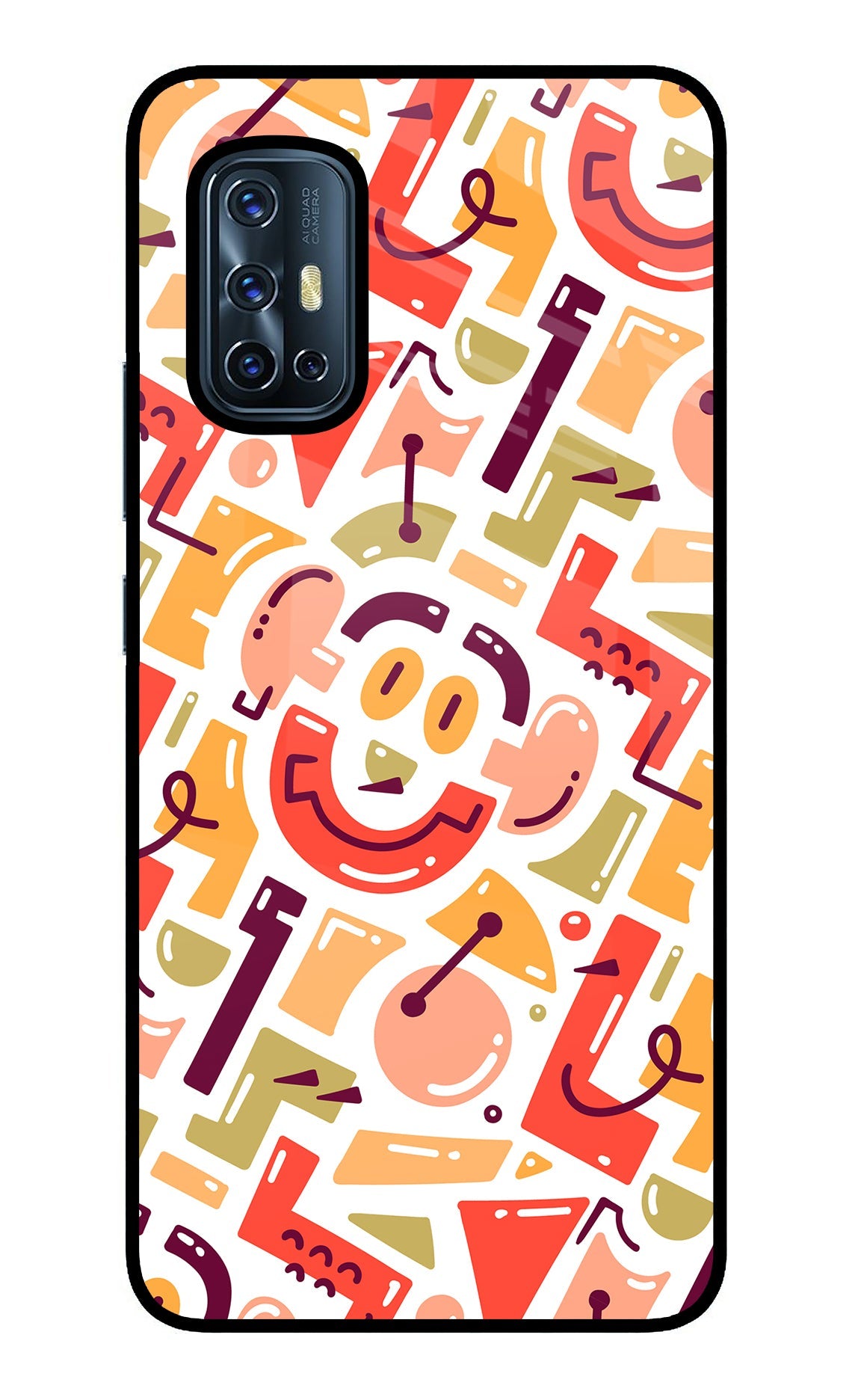 Doodle Pattern Vivo V17 Back Cover