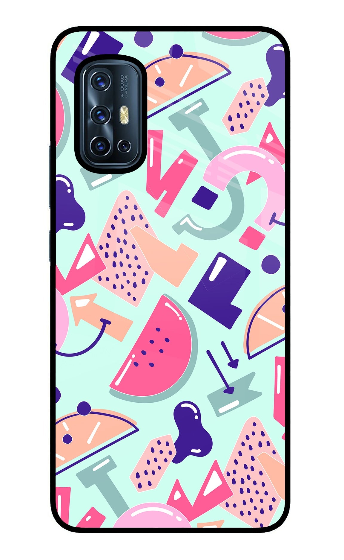 Doodle Pattern Vivo V17 Back Cover