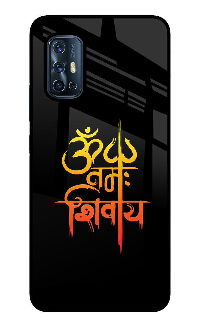Om Namah Shivay Vivo V17 Glass Case Back Cover by Casekaro