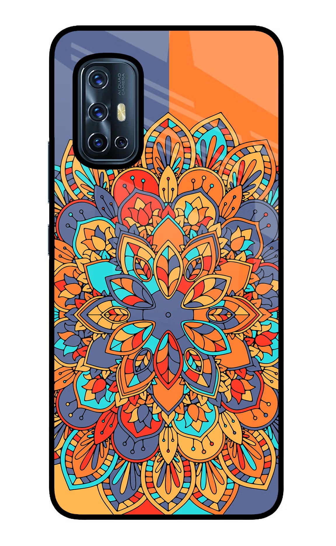 Color Mandala Vivo V17 Glass Case