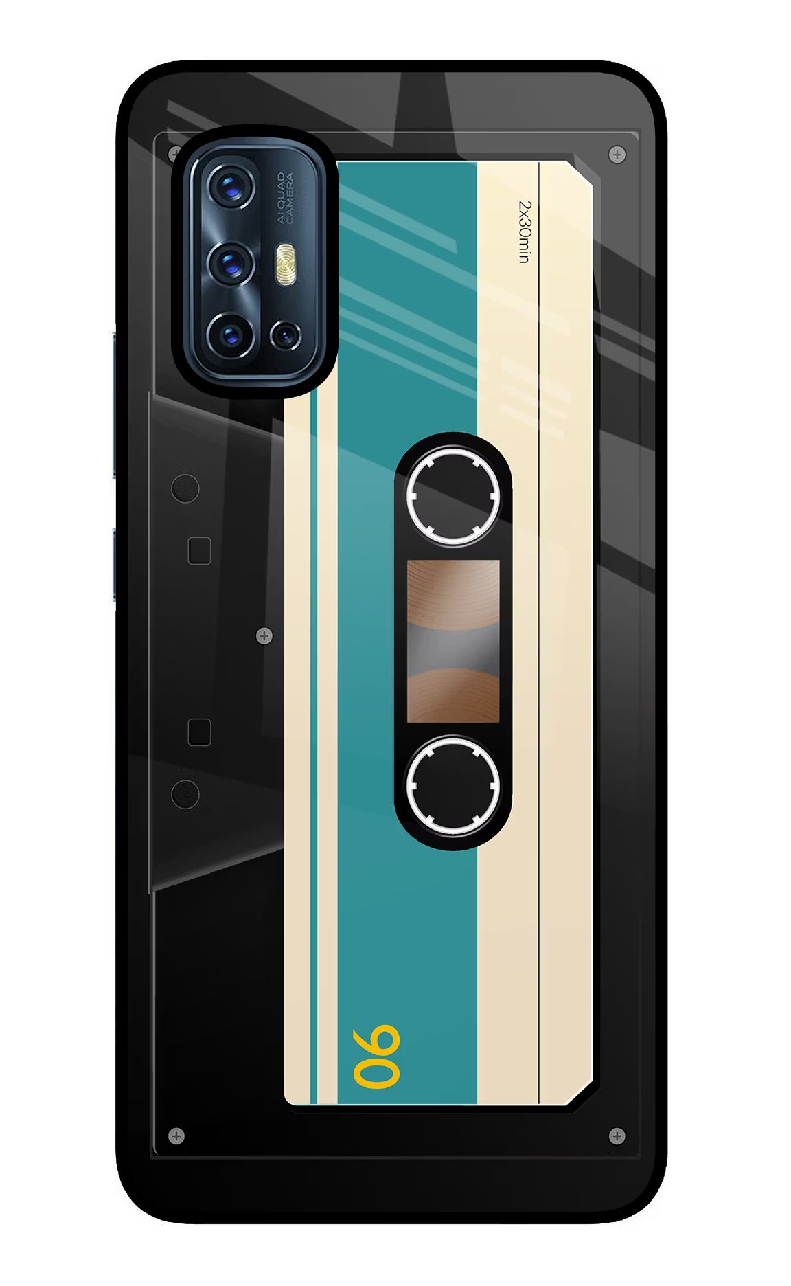 Cassette Vivo V17 Glass Case Back Cover by Casekaro