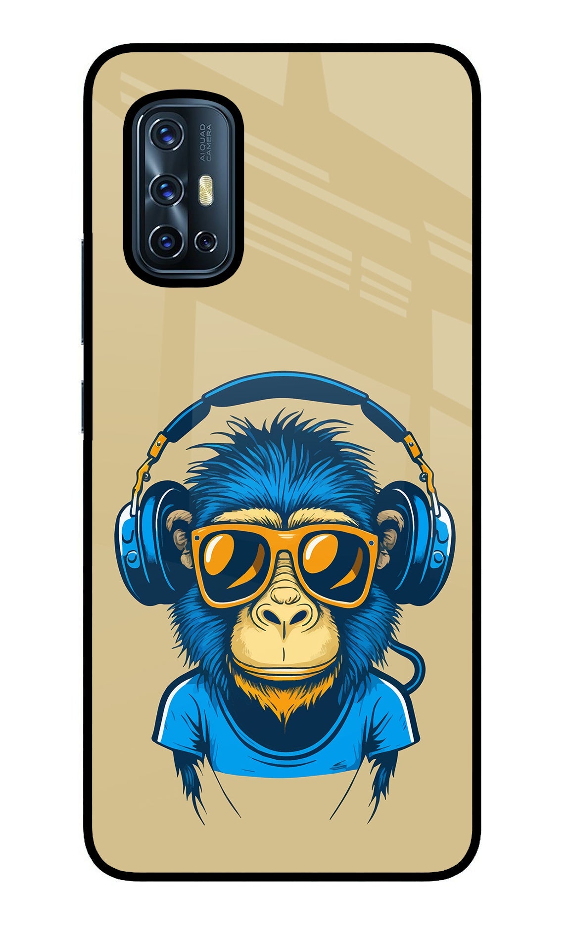 Monkey Headphone Vivo V17 Back Cover