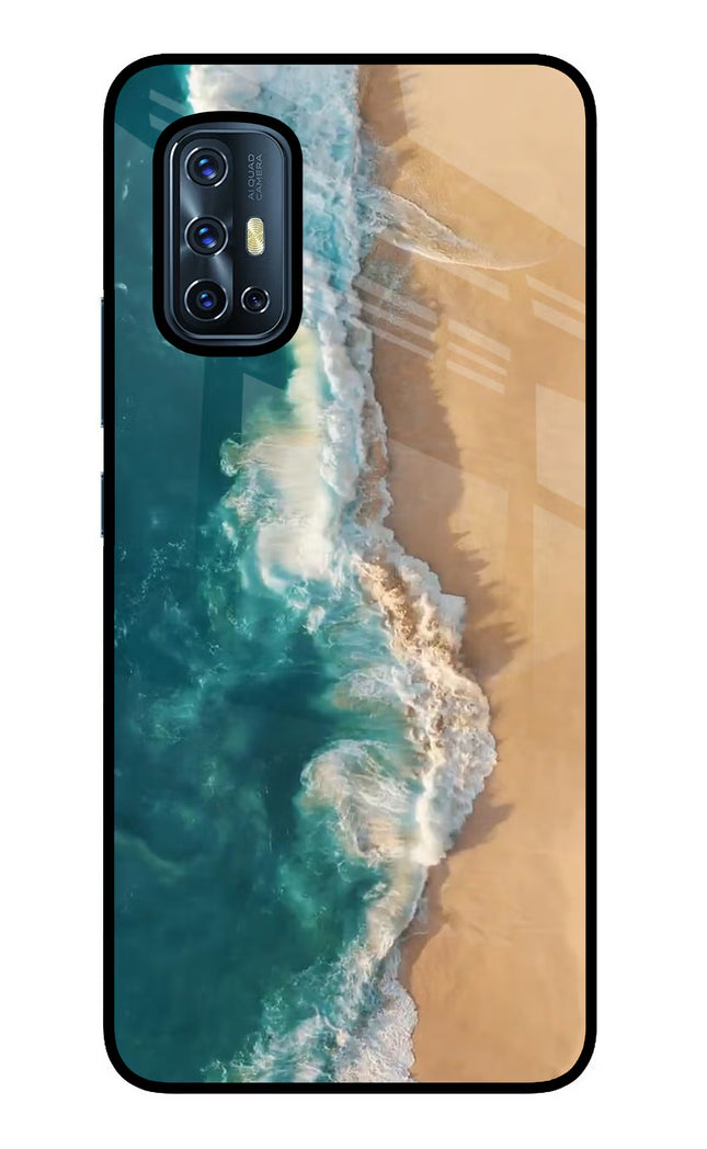 Ocean Beach Vivo V17 Glass Case Back Cover by Casekaro