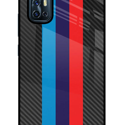 BMW Stripes Pattern Vivo V17 Glass Case
