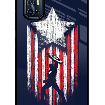 Captain America Marvel Art Vivo V17 Glass Case