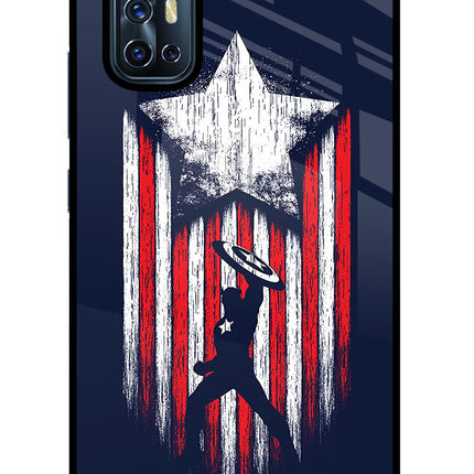 Captain America Marvel Art Vivo V17 Glass Case Back Cover by Casekaro