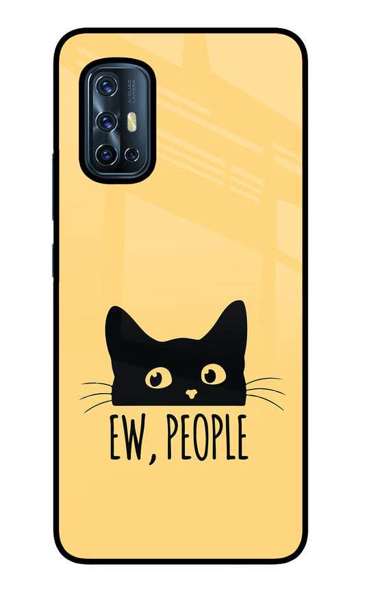 Ew People Catitude Vivo V17 Glass Case