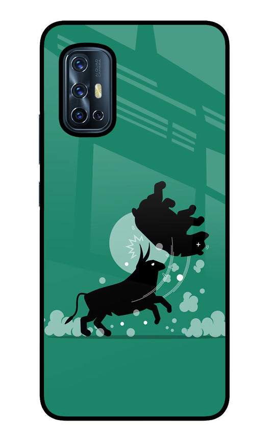 Bull Conqueror Vivo V17 Glass Case