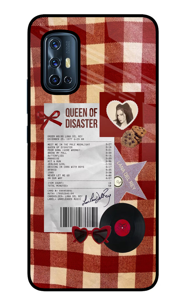 Queen of Disaster Vivo V17 Glass Case