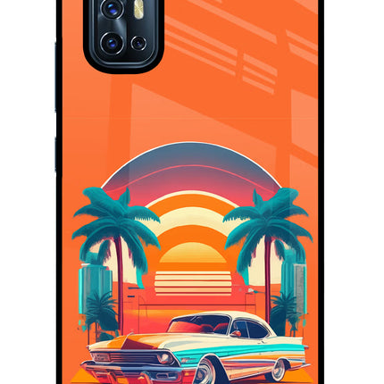 Palm Drive 80s Vivo V17 Glass Case
