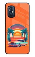 Palm Drive 80s Vivo V17 Glass Case