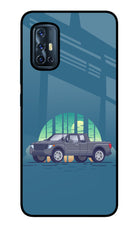 Retro Garage Vibe Vivo V17 Glass Case