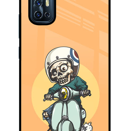 Undead Biker Vivo V17 Glass Case