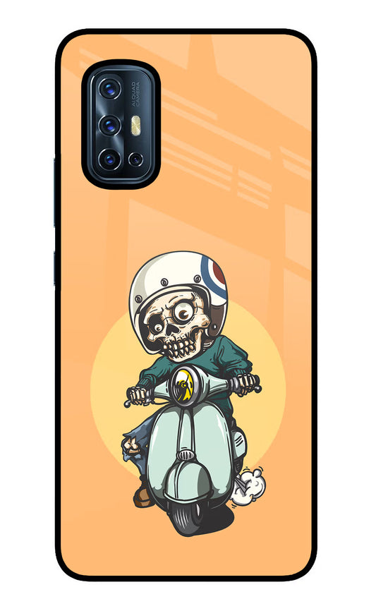 Undead Biker Vivo V17 Glass Case