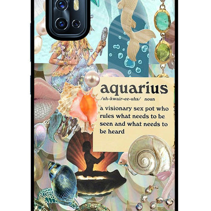 Aquarius Zodiac Vivo V17 Glass Case