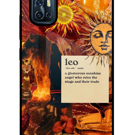 Leo Zodiac Vivo V17 Glass Case