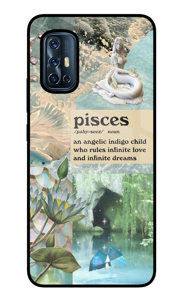 Pisces Zodiac Vivo V17 Glass Case