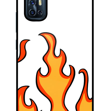 Fired Up – White Vivo V17 Glass Case
