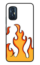 Fired Up – White Vivo V17 Glass Case