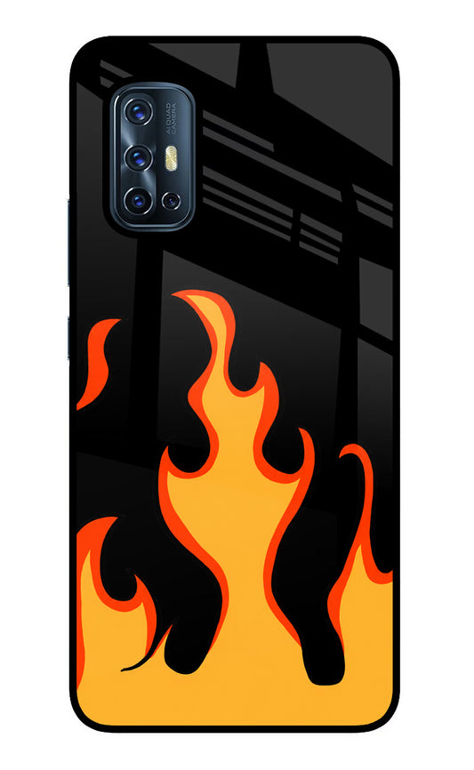 Fired Up – Black Vivo V17 Glass Case