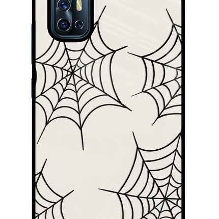 Spider Web Vivo V17 Glass Case