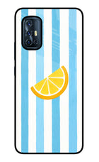 Summer Lemon Vivo V17 Glass Case