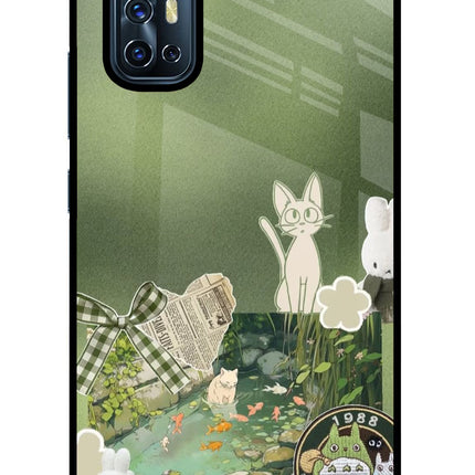 Aesthetic anime Vivo V17 Glass Case