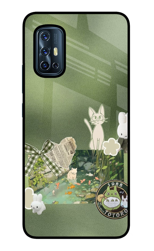 Aesthetic anime Vivo V17 Glass Case