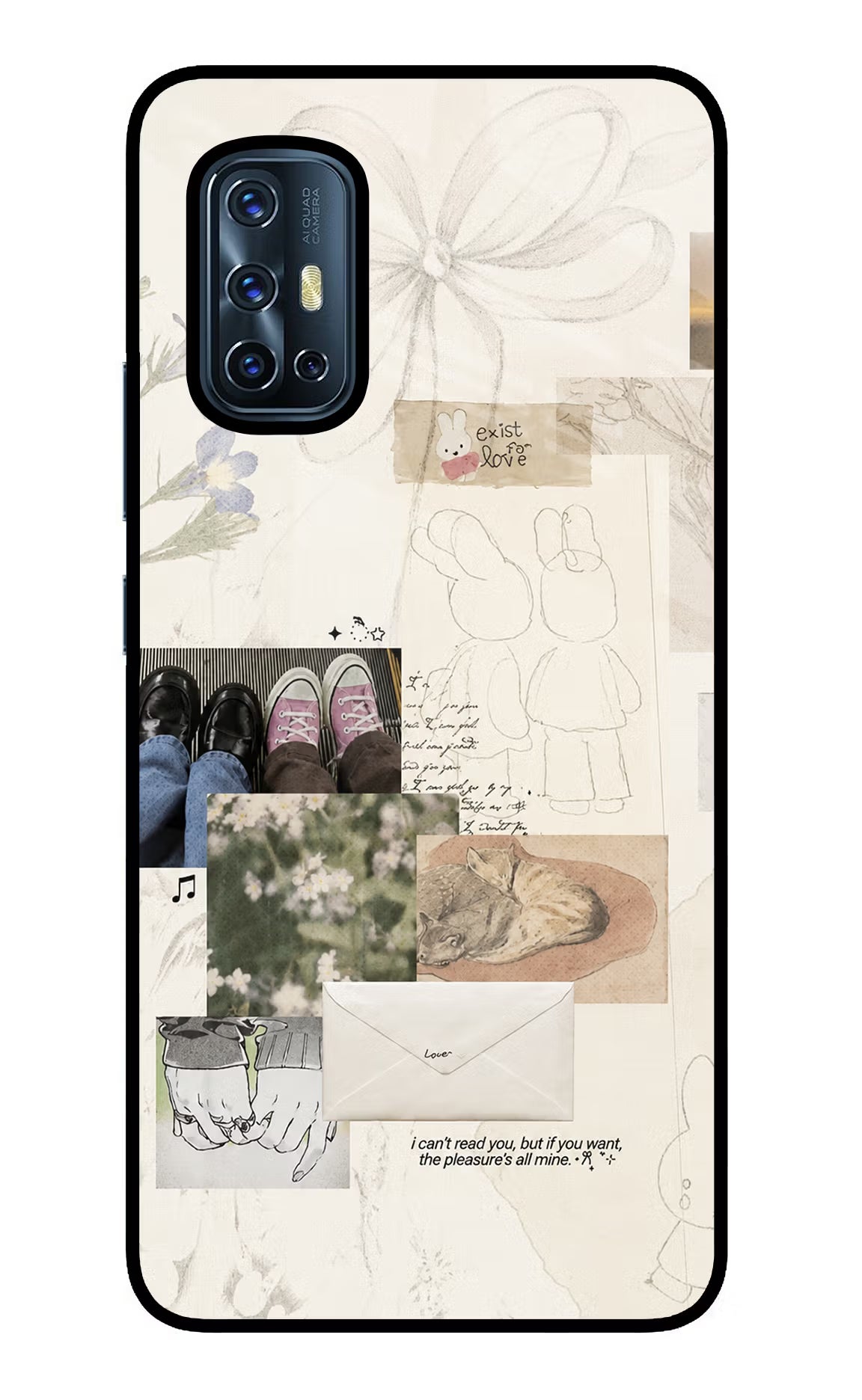 Soft Aesthetic Vivo V17 Glass Case