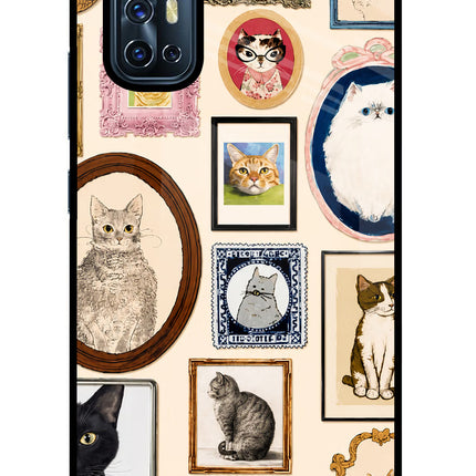 Mirror Cats Vivo V17 Glass Case