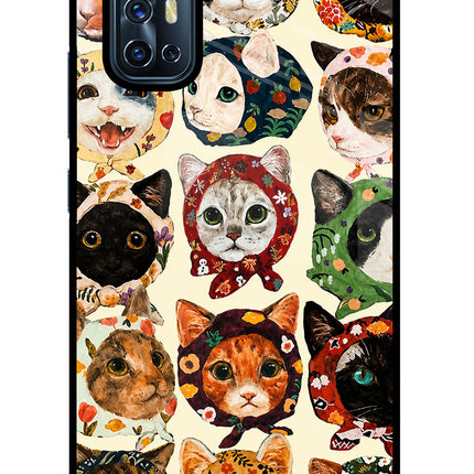 Cool Cat Vivo V17 Glass Case