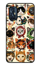 Cool Cat Vivo V17 Glass Case