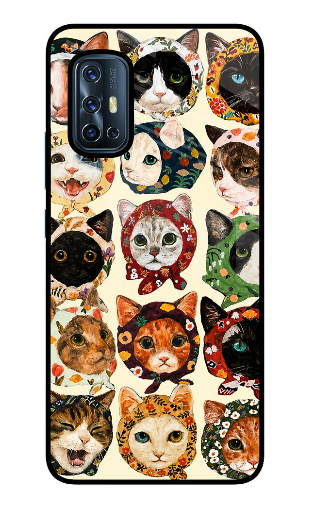 Cool Cat Vivo V17 Glass Case