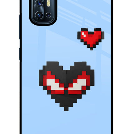 Peter Heart Vivo V17 Glass Case Back Cover by Casekaro