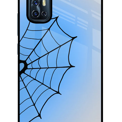 Blue Web Vivo V17 Glass Case