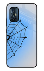 Blue Web Vivo V17 Glass Case