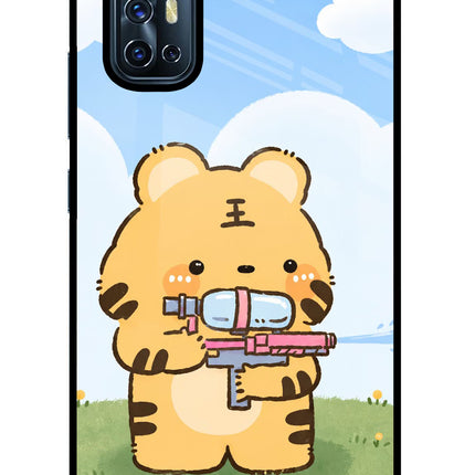 Tiger Treat Vivo V17 Glass Case