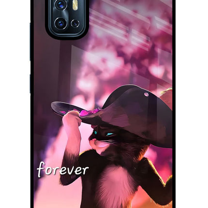 Forever Cat Vivo V17 Glass Case