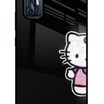 Kitty Charm Vivo V17 Glass Case