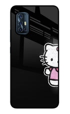 Kitty Charm Vivo V17 Glass Case