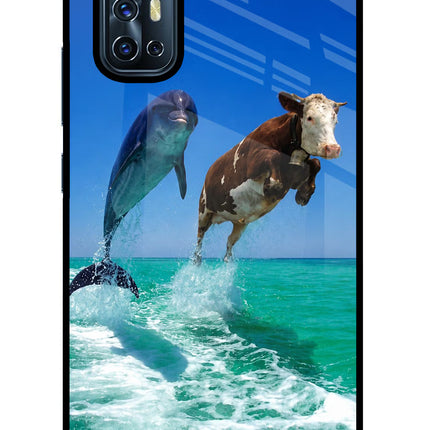 Dolphin vs Cow Vivo V17 Glass Case