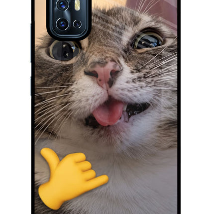 Silly Cat Call Vivo V17 Glass Case