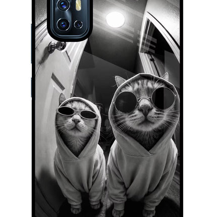 Hood Cats Vivo V17 Glass Case