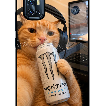 Gamer Cat Energy Vivo V17 Glass Case